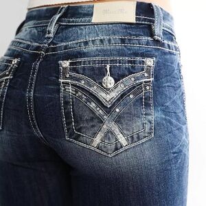 Miss Me Curvy Women's Dark Blue Boot Cut Jeans